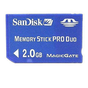SanDisk 2.0GB Memory Stick Pro Duo Card w/Adapter